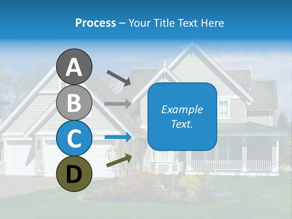 A House With A Blue Sky And Clouds In The Background PowerPoint Template