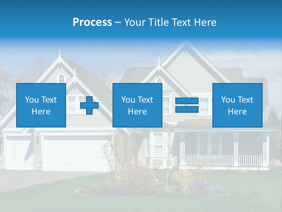 A House With A Blue Sky And Clouds In The Background PowerPoint Template