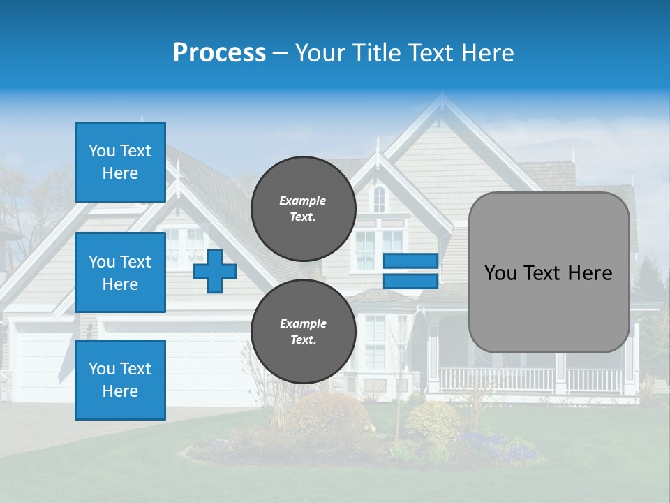A House With A Blue Sky And Clouds In The Background PowerPoint Template