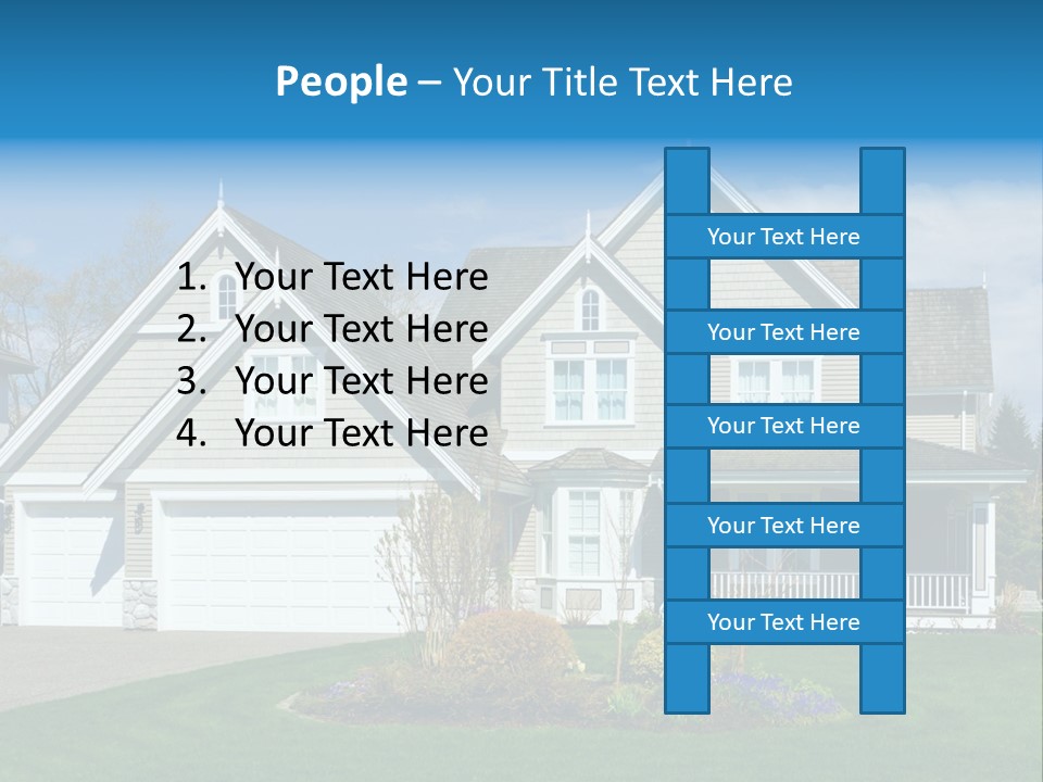 A House With A Blue Sky And Clouds In The Background PowerPoint Template