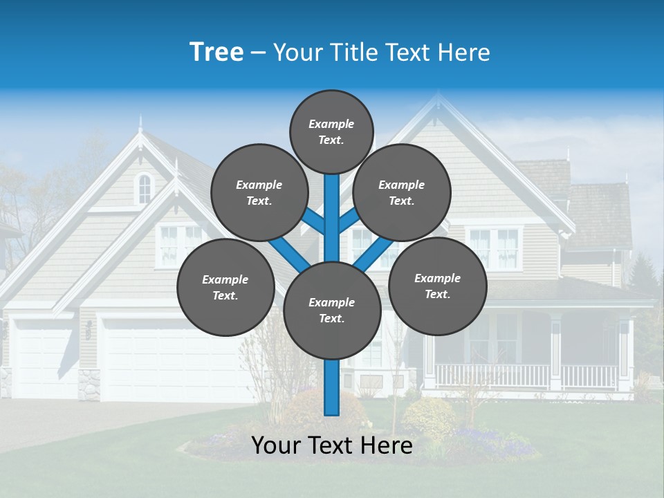 A House With A Blue Sky And Clouds In The Background PowerPoint Template