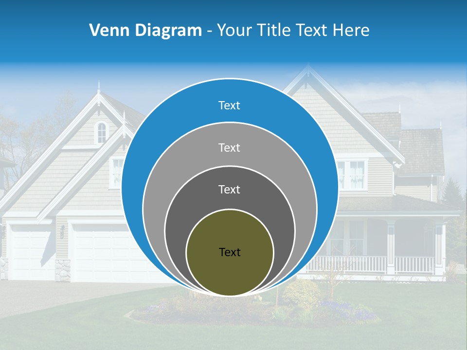 A House With A Blue Sky And Clouds In The Background PowerPoint Template
