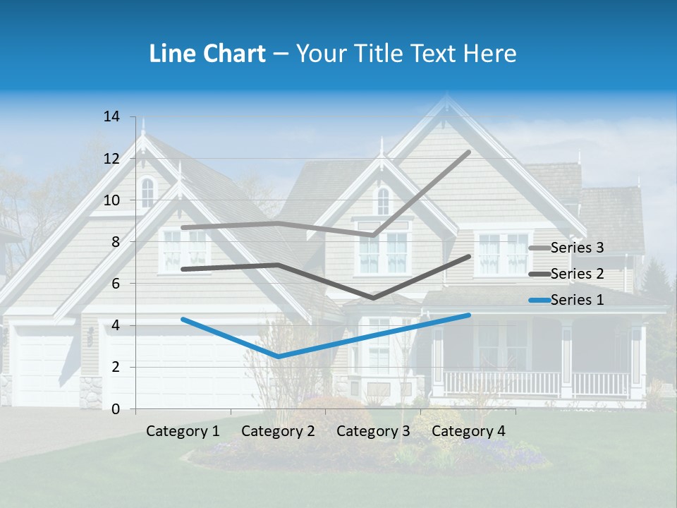 A House With A Blue Sky And Clouds In The Background PowerPoint Template
