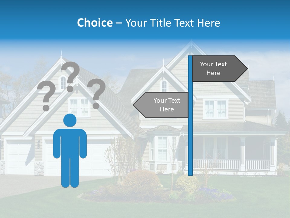 A House With A Blue Sky And Clouds In The Background PowerPoint Template