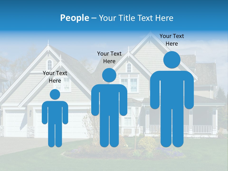 A House With A Blue Sky And Clouds In The Background PowerPoint Template