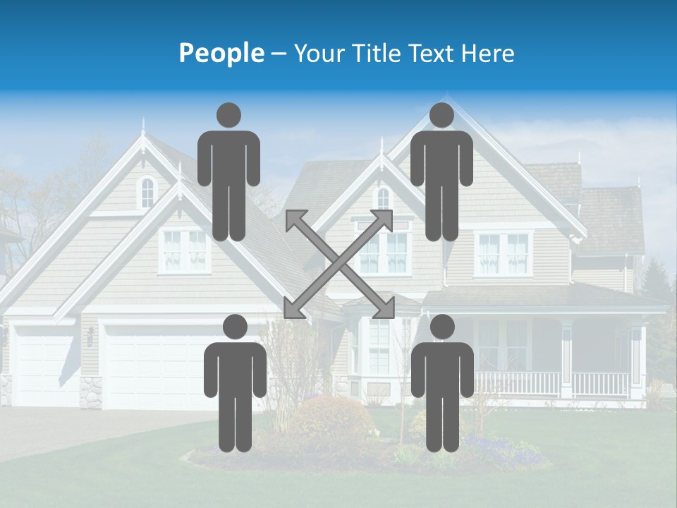 A House With A Blue Sky And Clouds In The Background PowerPoint Template