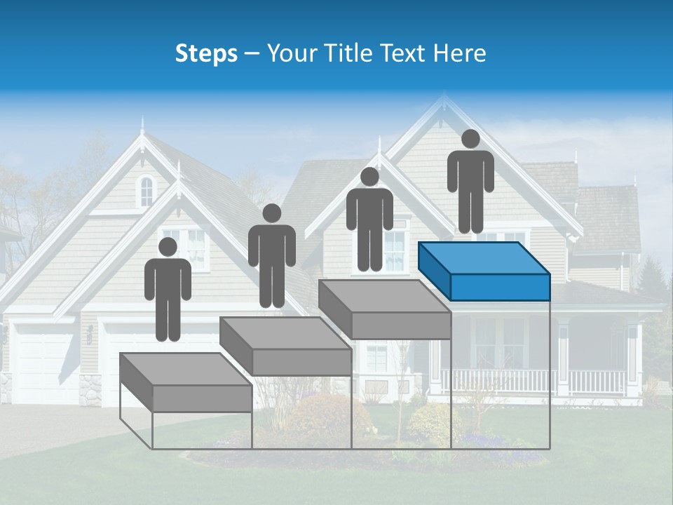 A House With A Blue Sky And Clouds In The Background PowerPoint Template