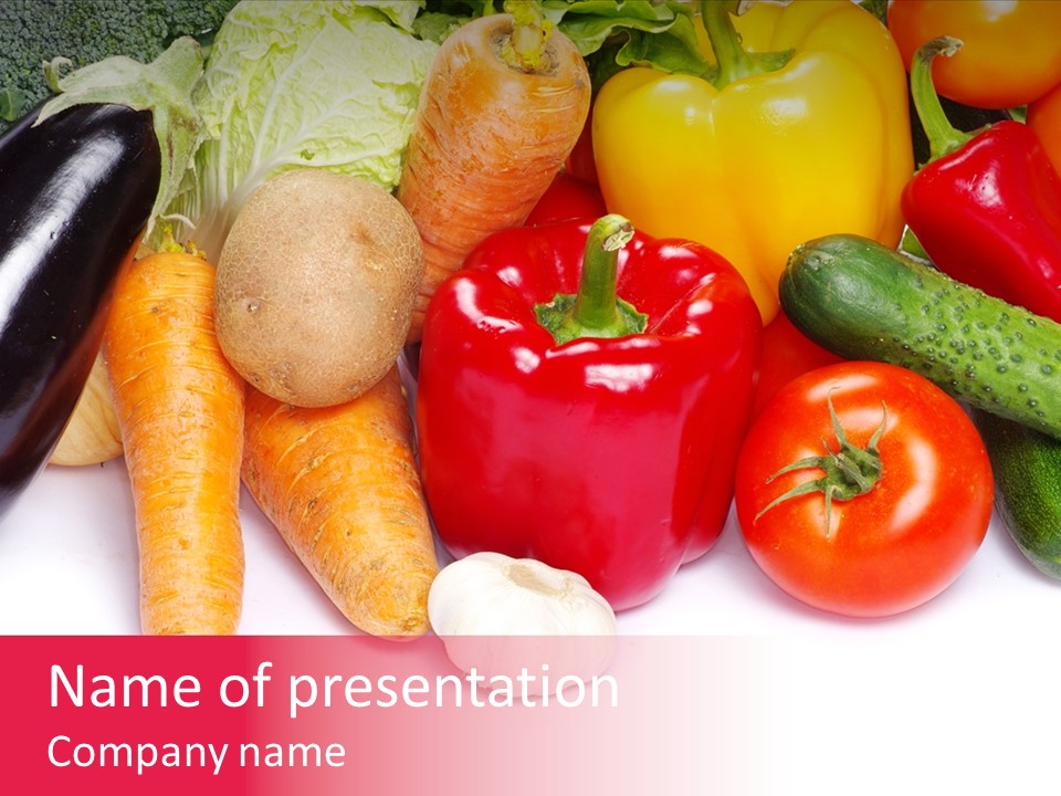 Paprika Cucumber Eggplant PowerPoint Template