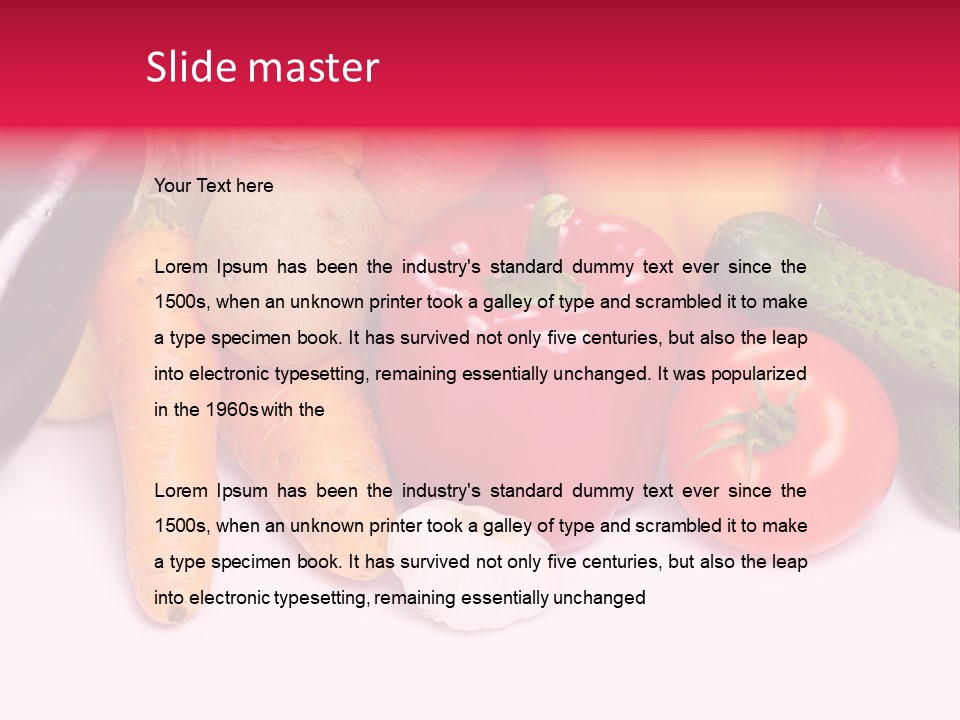 Paprika Cucumber Eggplant PowerPoint Template