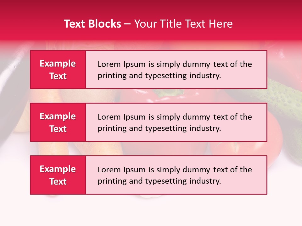 Paprika Cucumber Eggplant PowerPoint Template
