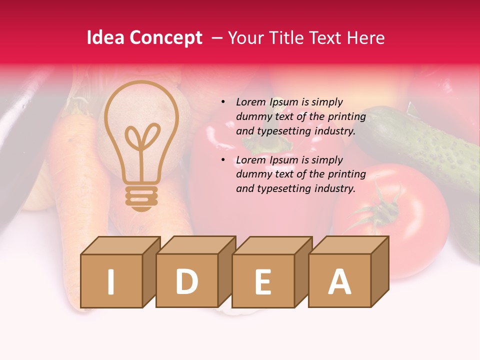 Paprika Cucumber Eggplant PowerPoint Template