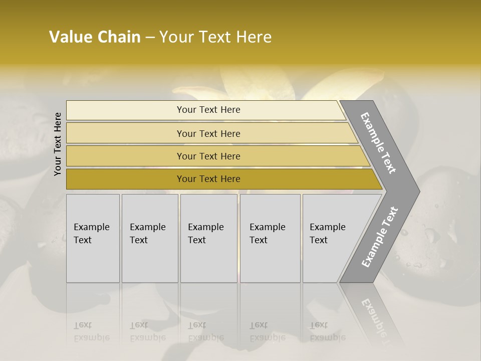 A Yellow Flower Sitting On Top Of Black Rocks PowerPoint Template