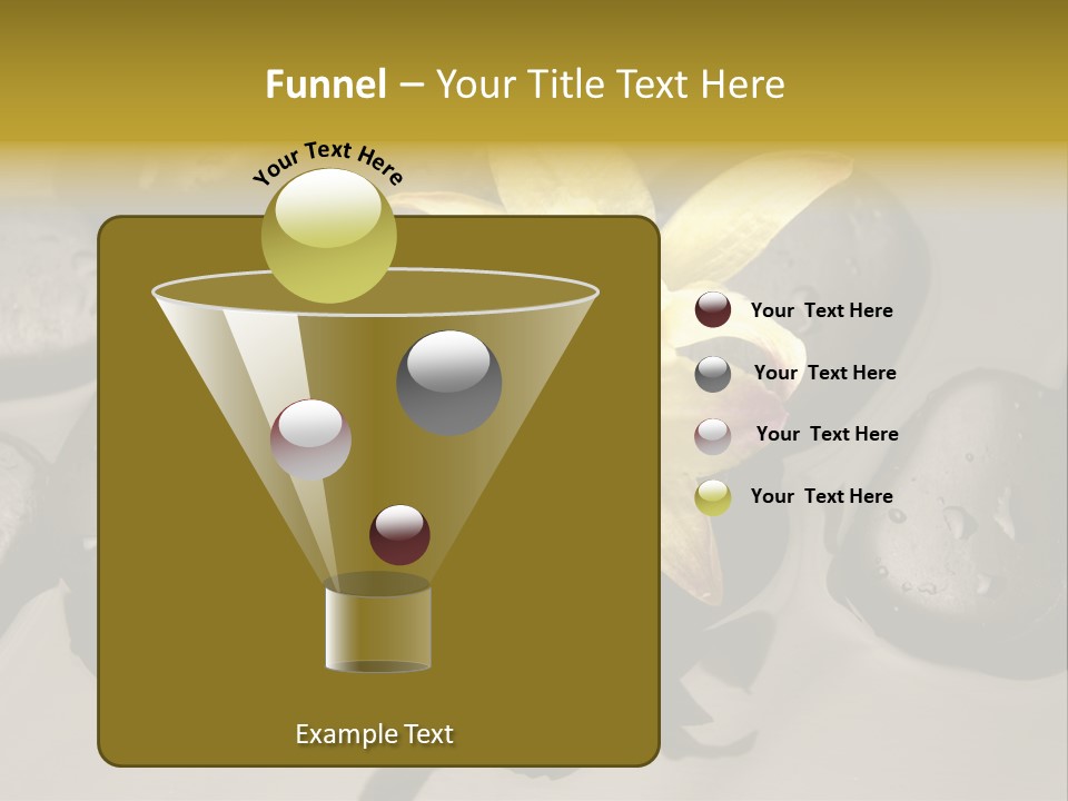 A Yellow Flower Sitting On Top Of Black Rocks PowerPoint Template