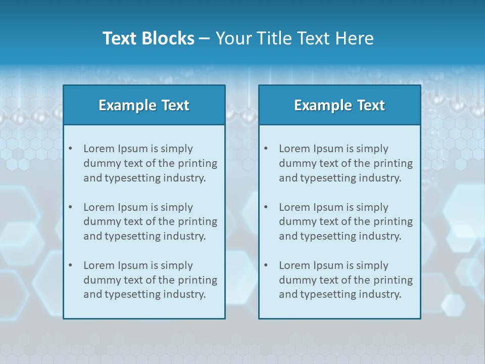A Science Powerpoint Presentation With A Blue Background PowerPoint Template