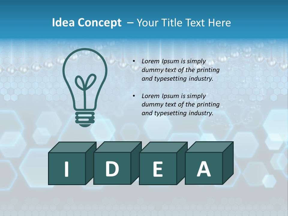 A Science Powerpoint Presentation With A Blue Background PowerPoint Template