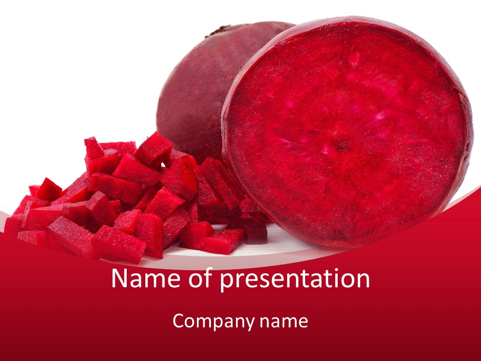 Beetroot Vitamin Arrangement PowerPoint Template