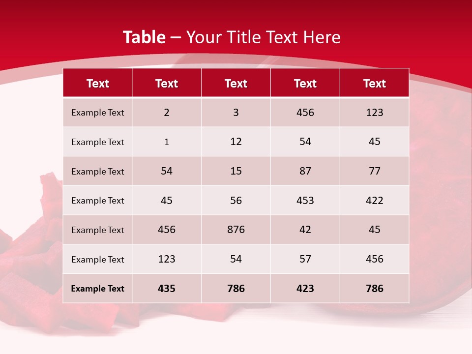 Beetroot Vitamin Arrangement PowerPoint Template
