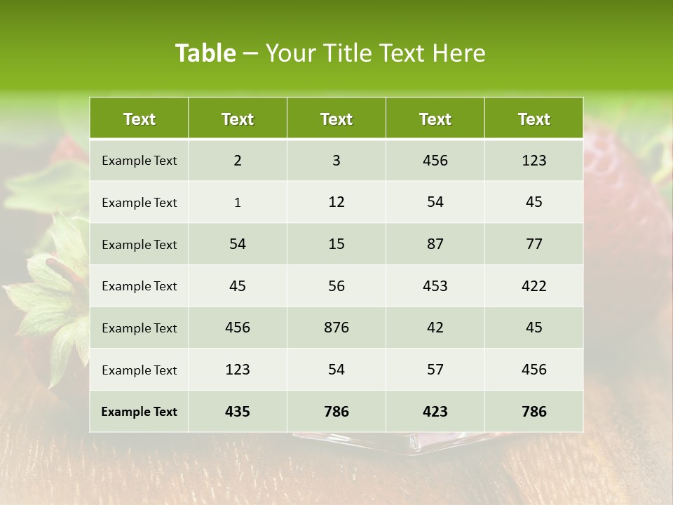 Organic Sweet Breakfast PowerPoint Template