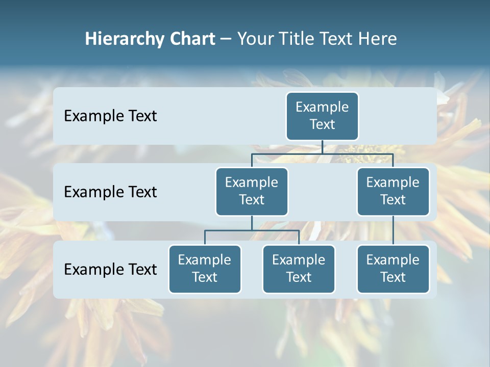 A Group Of Yellow Flowers With A Blue Background PowerPoint Template