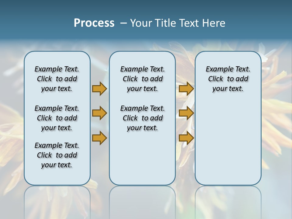 A Group Of Yellow Flowers With A Blue Background PowerPoint Template