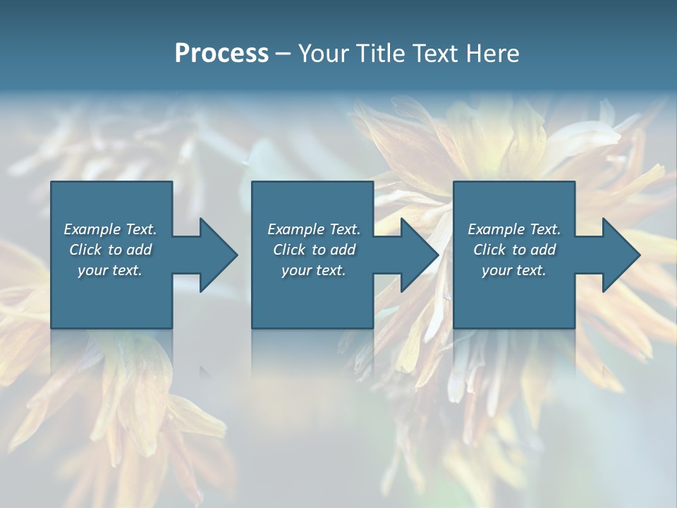 A Group Of Yellow Flowers With A Blue Background PowerPoint Template