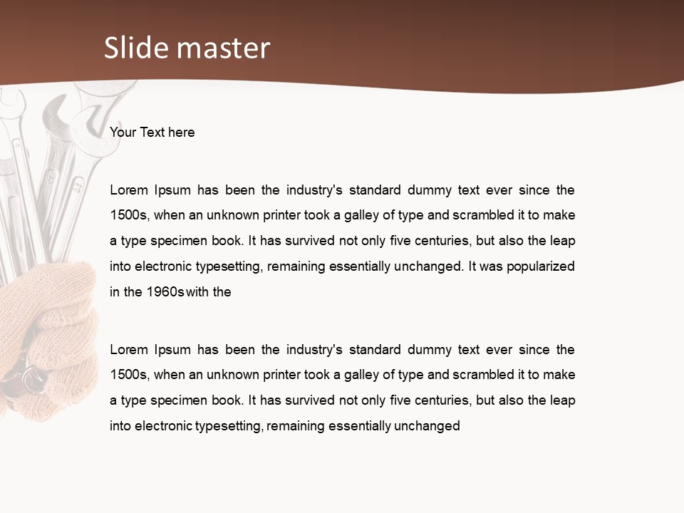 Equipment Spanner Service PowerPoint Template