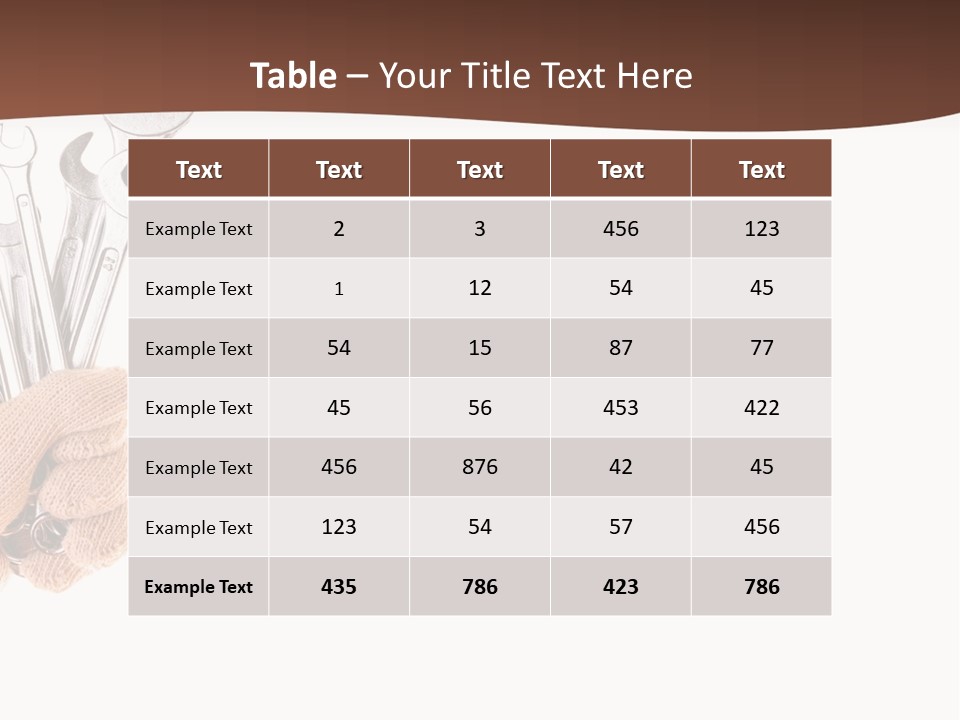 Equipment Spanner Service PowerPoint Template