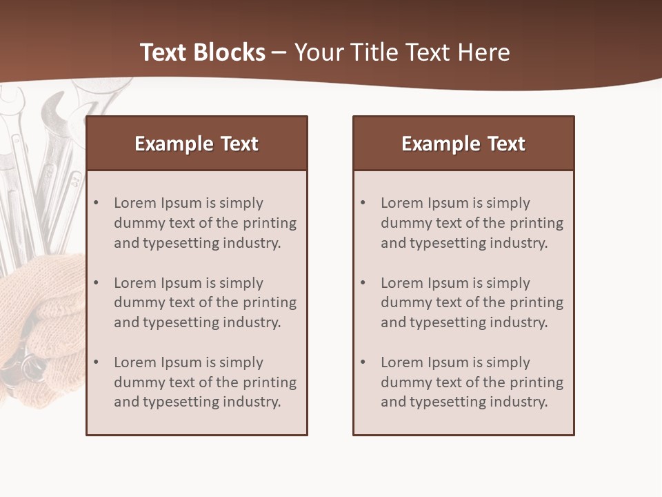 Equipment Spanner Service PowerPoint Template