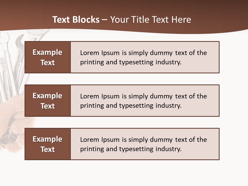 Equipment Spanner Service PowerPoint Template