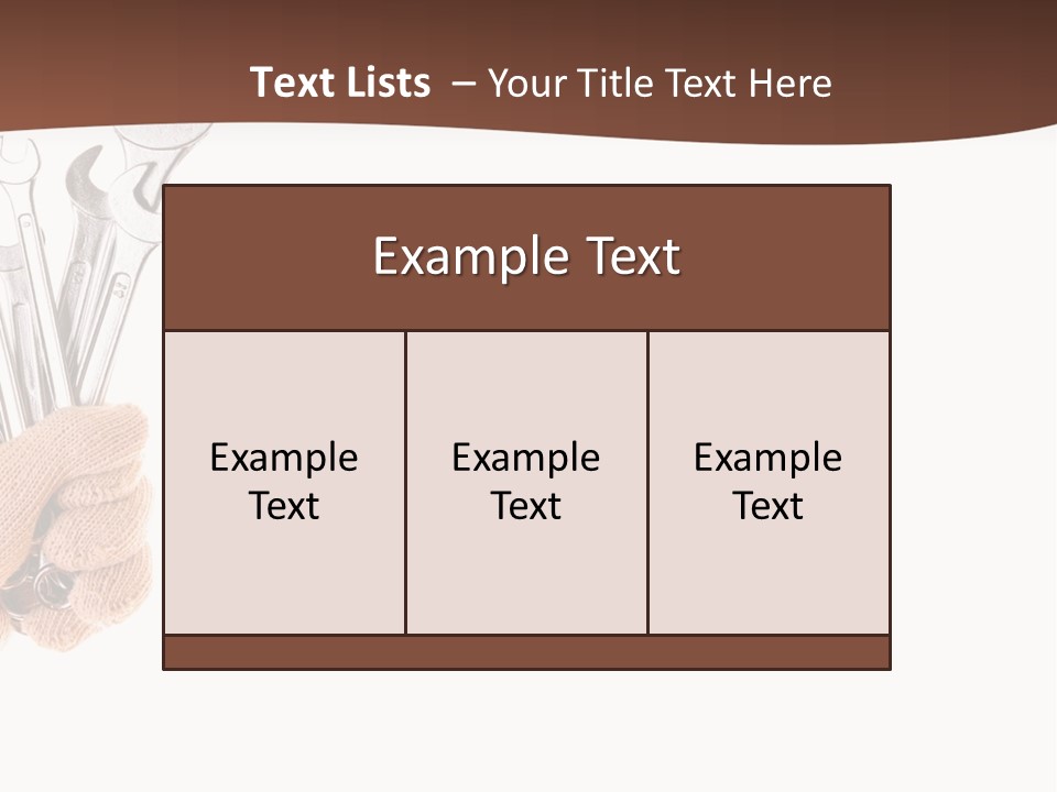 Equipment Spanner Service PowerPoint Template
