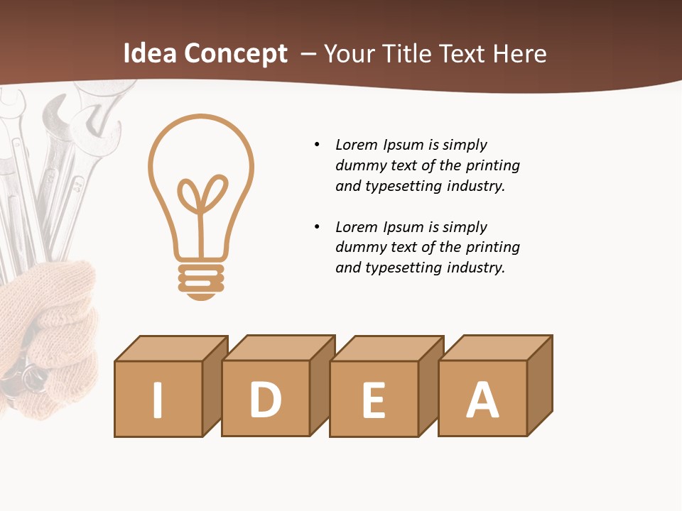 Equipment Spanner Service PowerPoint Template