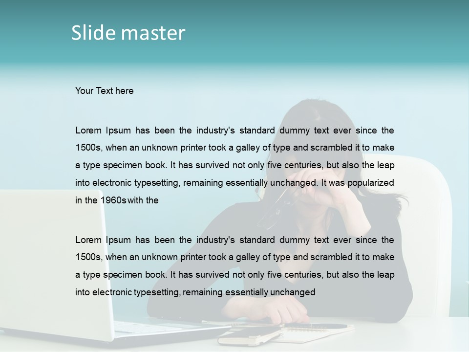 Computer Beautiful Office PowerPoint Template