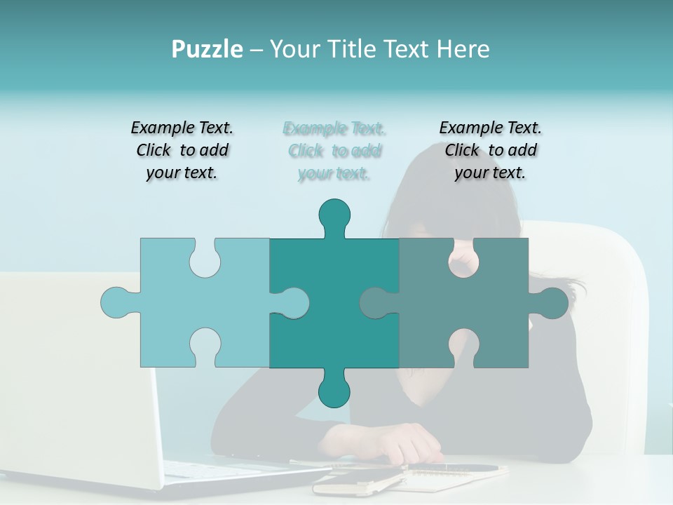 Computer Beautiful Office PowerPoint Template