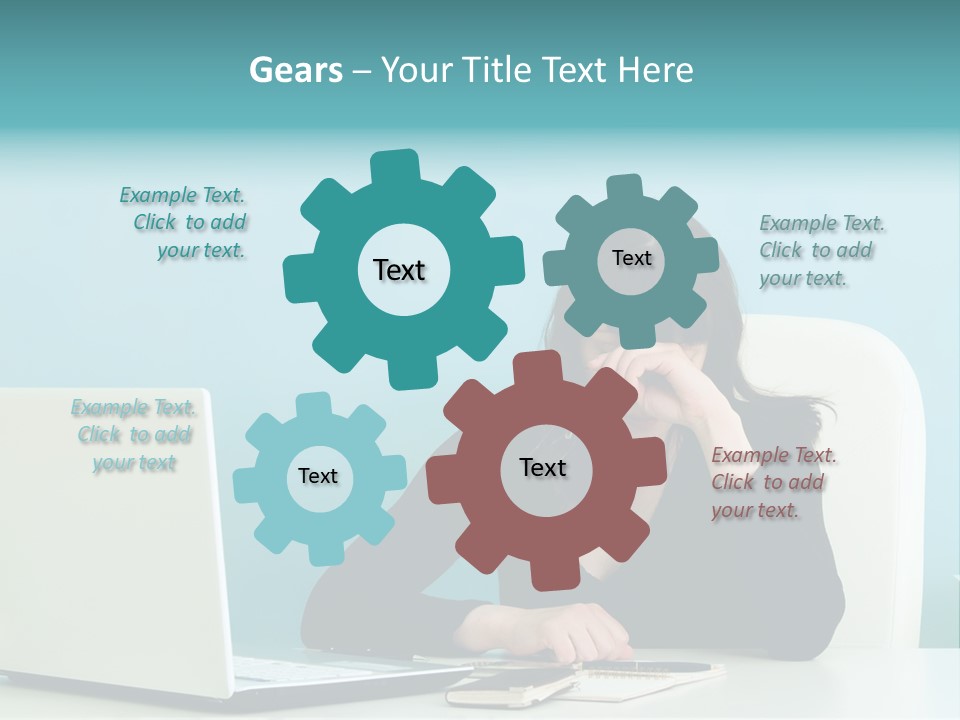 Computer Beautiful Office PowerPoint Template