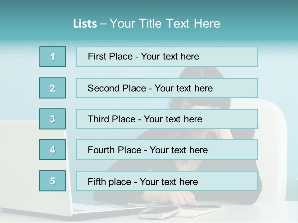 Computer Beautiful Office PowerPoint Template