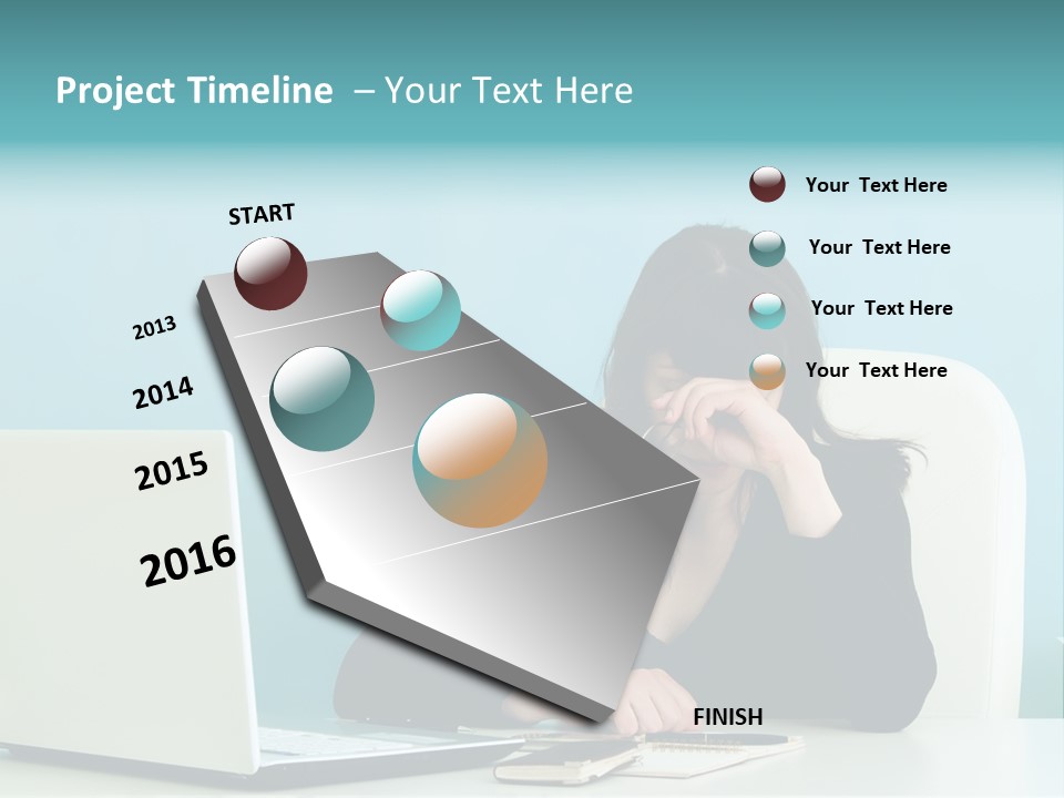 Computer Beautiful Office PowerPoint Template