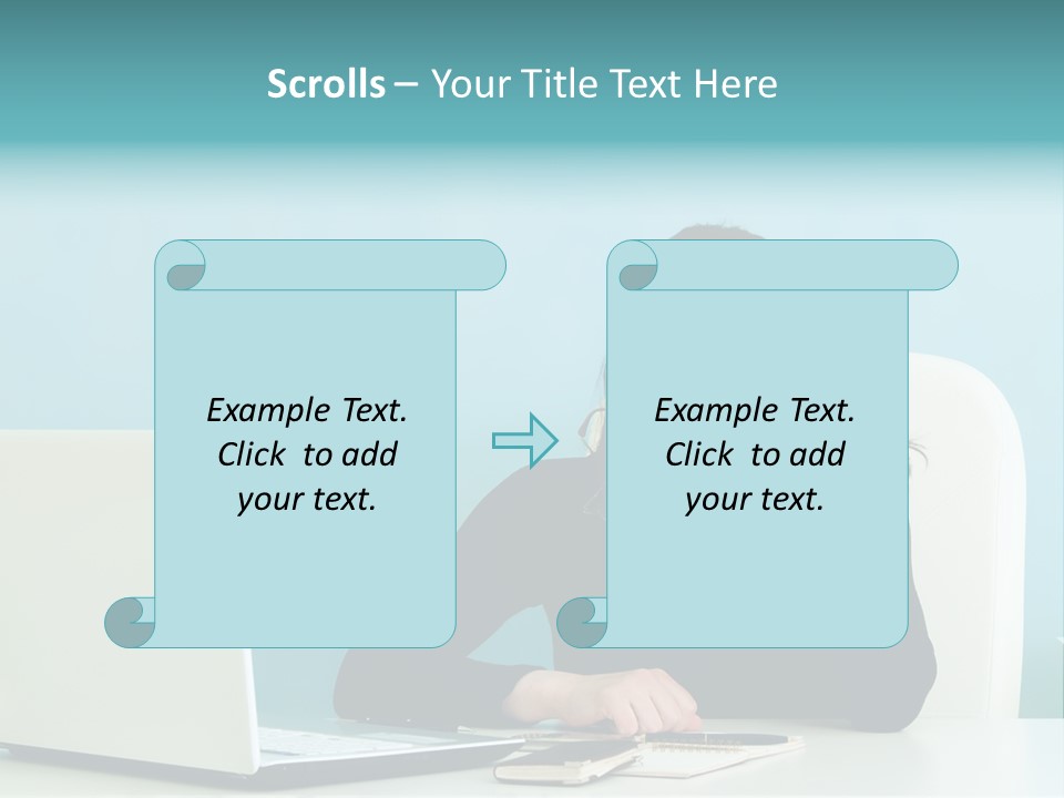 Computer Beautiful Office PowerPoint Template