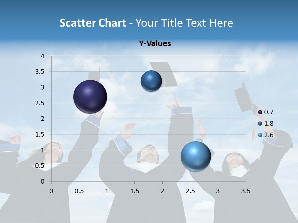 A Group Of Graduates Tossing Their Caps In The Air PowerPoint Template