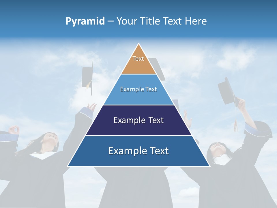 A Group Of Graduates Tossing Their Caps In The Air PowerPoint Template