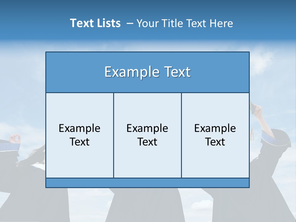 A Group Of Graduates Tossing Their Caps In The Air PowerPoint Template