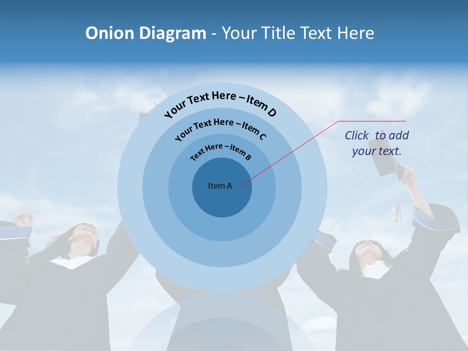 A Group Of Graduates Tossing Their Caps In The Air PowerPoint Template