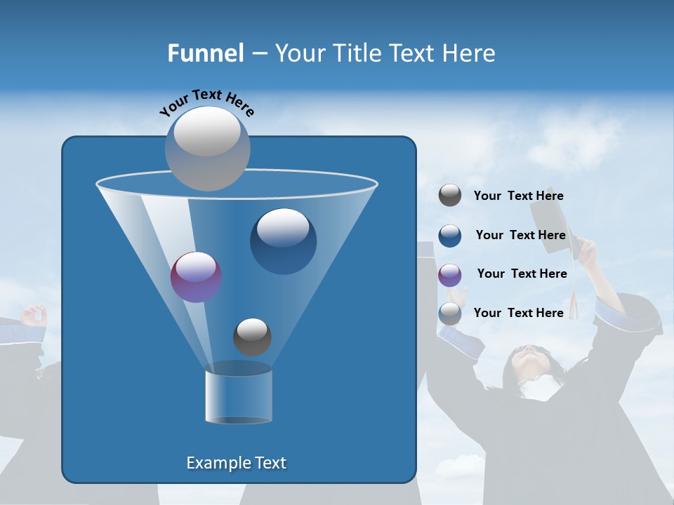 A Group Of Graduates Tossing Their Caps In The Air PowerPoint Template