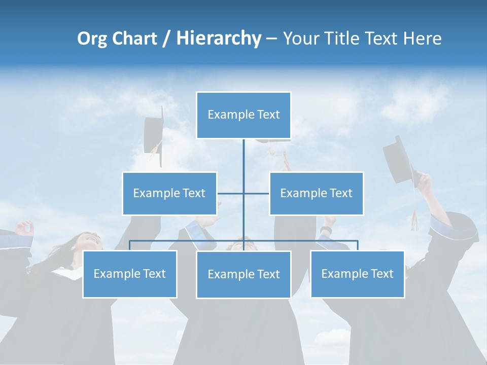 A Group Of Graduates Tossing Their Caps In The Air PowerPoint Template