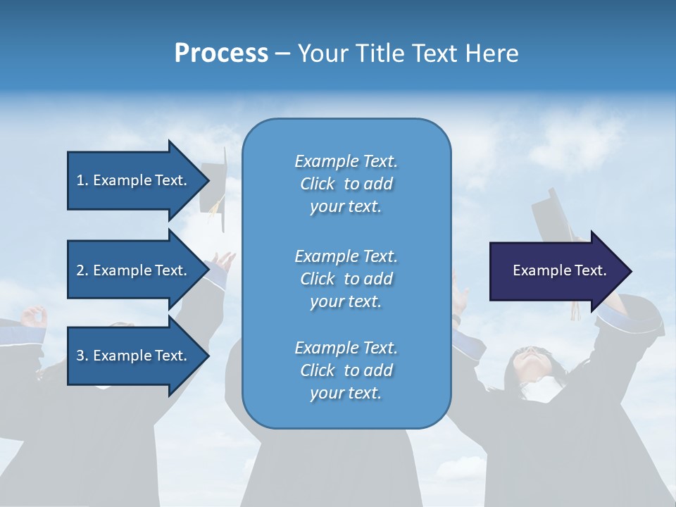 A Group Of Graduates Tossing Their Caps In The Air PowerPoint Template