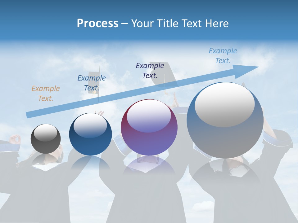 A Group Of Graduates Tossing Their Caps In The Air PowerPoint Template