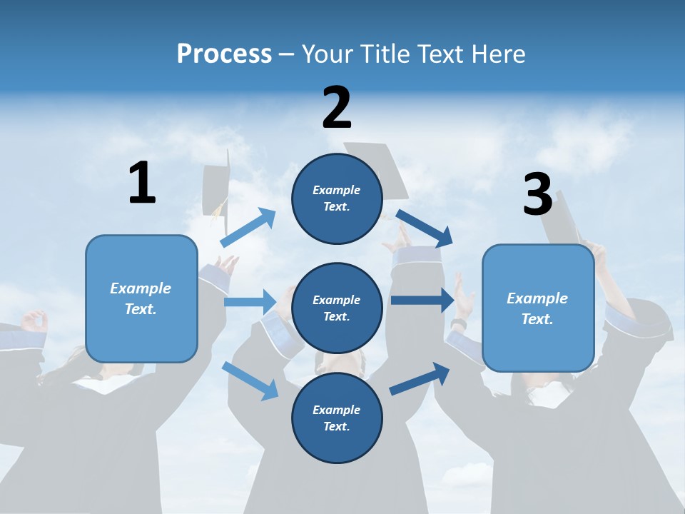 A Group Of Graduates Tossing Their Caps In The Air PowerPoint Template