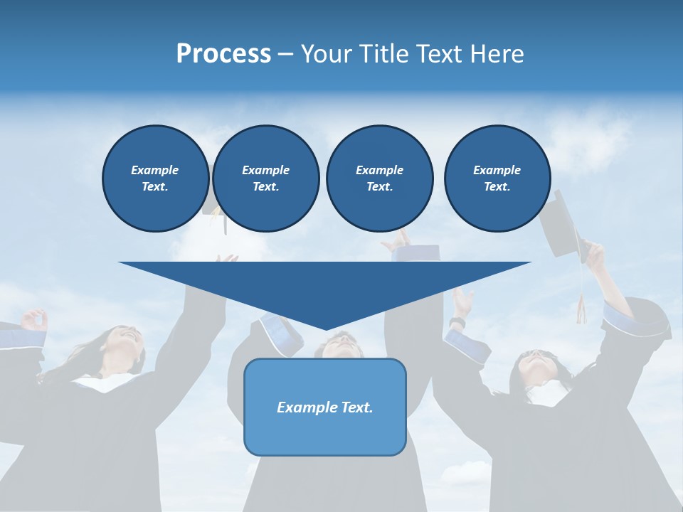 A Group Of Graduates Tossing Their Caps In The Air PowerPoint Template