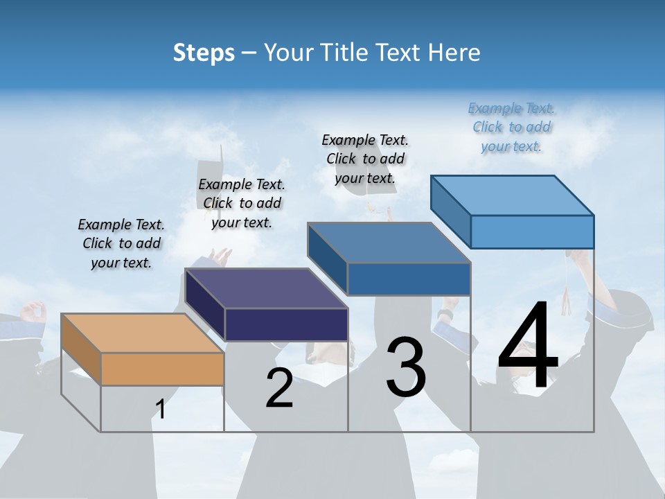 A Group Of Graduates Tossing Their Caps In The Air PowerPoint Template