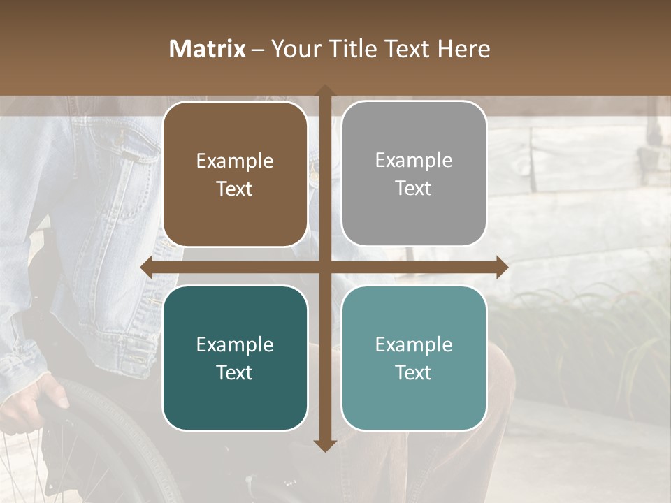 A Man In A Wheelchair Is Smiling For The Camera PowerPoint Template
