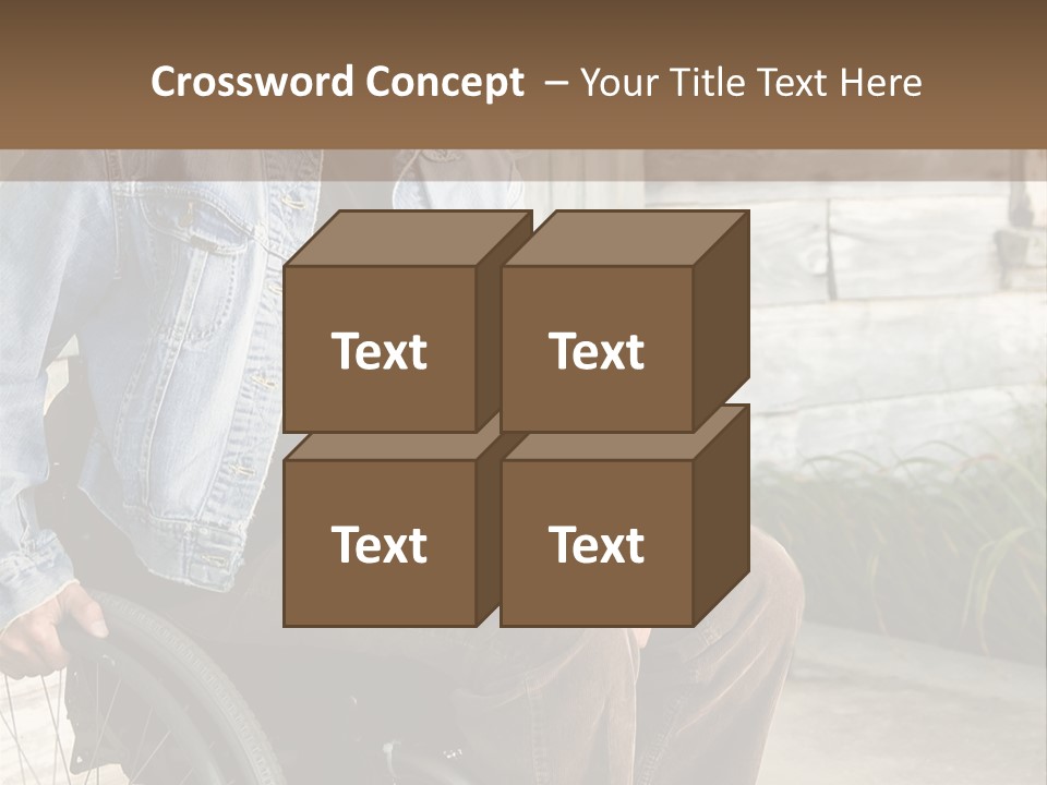 A Man In A Wheelchair Is Smiling For The Camera PowerPoint Template